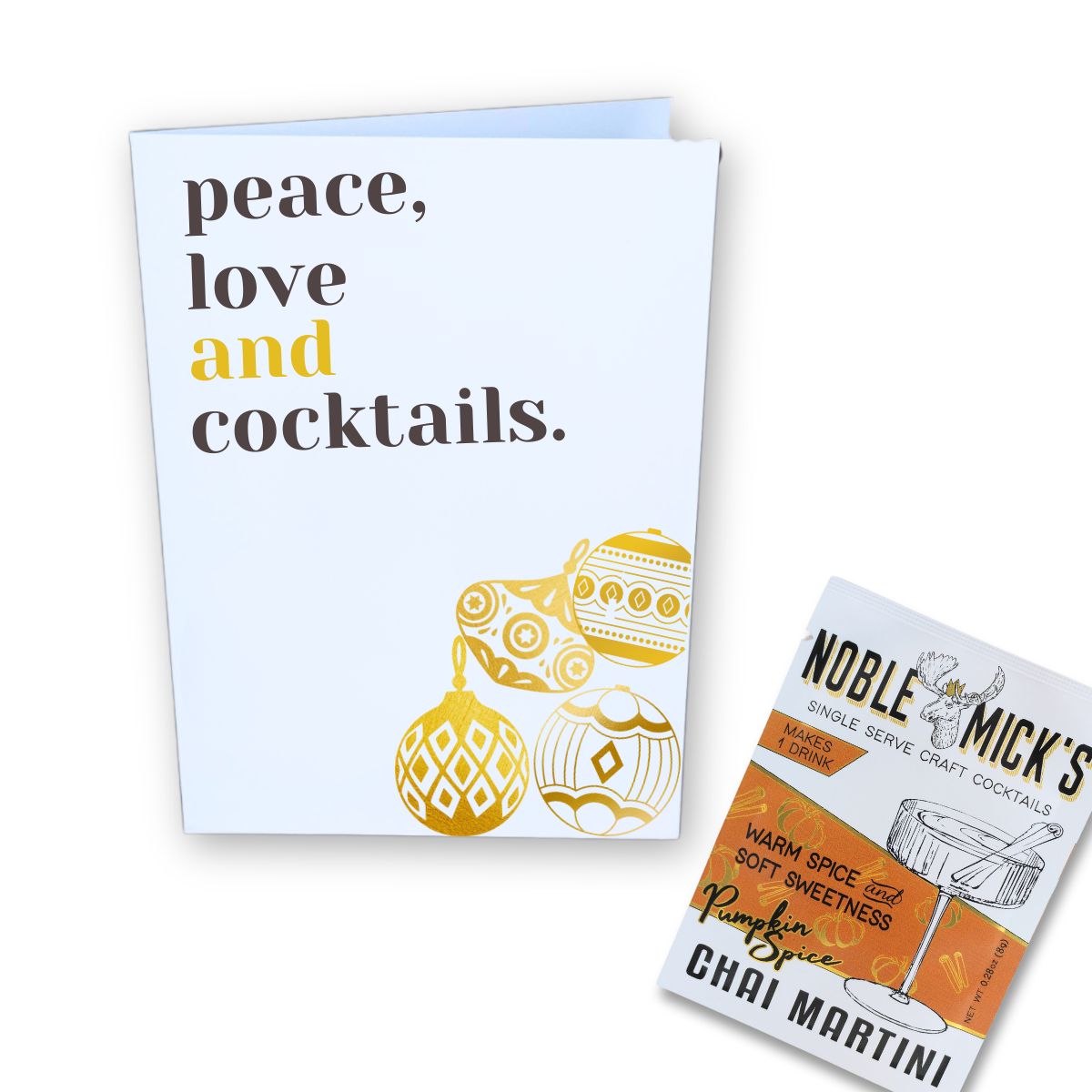 Pre Pack of 6 Peace, Love and Cocktails Card